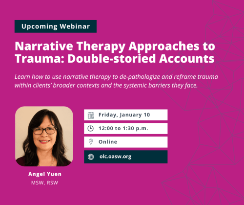 Jan 10 Narrative Therapy Webinar